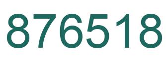 Number 876518 green image