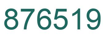 Number 876519 green image