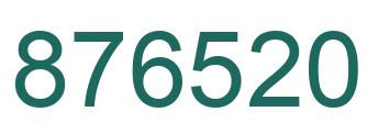 Number 876520 green image