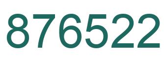 Number 876522 green image