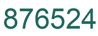 Number 876524 green image