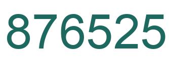 Number 876525 green image