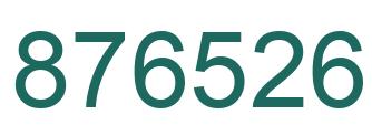 Number 876526 green image