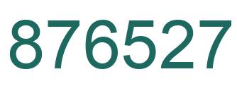 Number 876527 green image