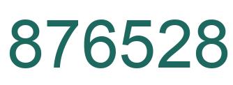 Number 876528 green image