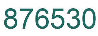 Number 876530 green image
