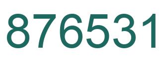 Number 876531 green image