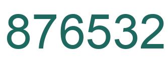 Number 876532 green image
