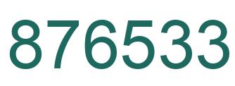 Number 876533 green image