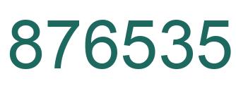 Number 876535 green image