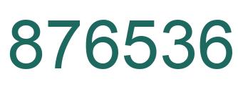 Number 876536 green image