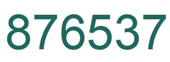 Number 876537 green image