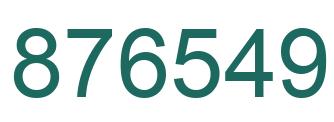 Number 876549 green image