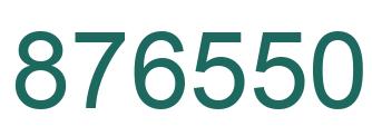 Number 876550 green image