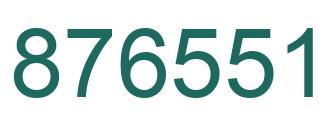 Number 876551 green image