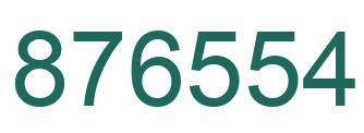 Number 876554 green image