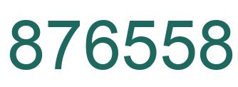 Number 876558 green image