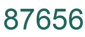 Number 87656 green image