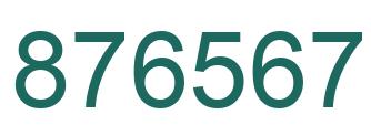 Number 876567 green image