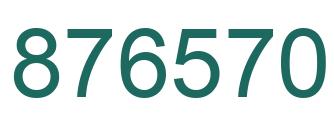 Number 876570 green image