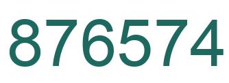 Number 876574 green image