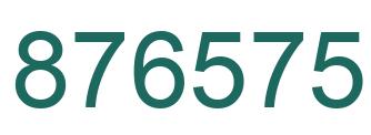 Number 876575 green image