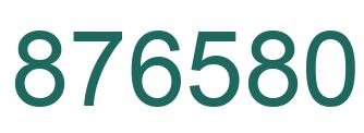 Number 876580 green image