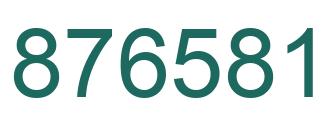 Number 876581 green image