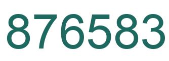 Number 876583 green image