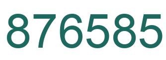Number 876585 green image