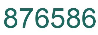 Number 876586 green image