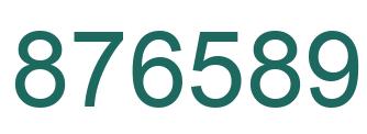 Number 876589 green image