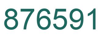 Number 876591 green image