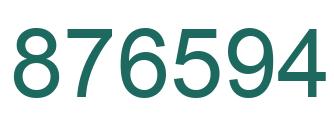 Number 876594 green image