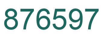 Number 876597 green image