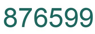 Number 876599 green image