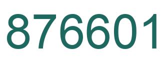 Number 876601 green image