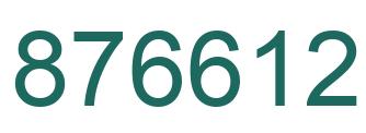 Number 876612 green image