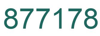 Number 877178 green image