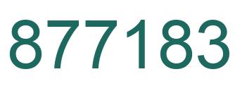 Number 877183 green image