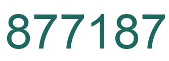 Number 877187 green image