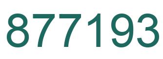 Number 877193 green image