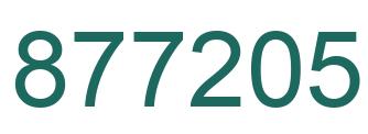 Number 877205 green image