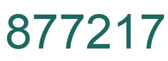 Number 877217 green image