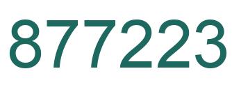 Number 877223 green image