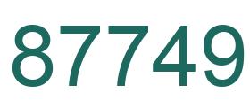Number 87749 green image