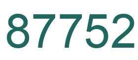 Number 87752 green image