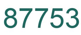 Number 87753 green image