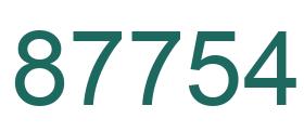 Number 87754 green image