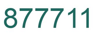 Número 877711 imagen verde